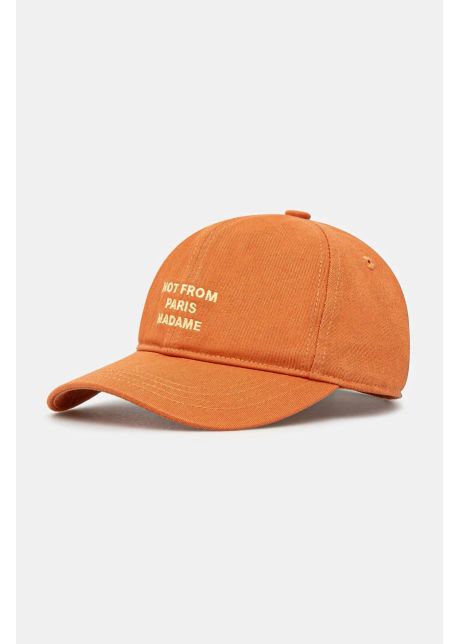 Dr le de monsieur apc de baseball din bumbac la casquette slogan culoarea portocaliu neted g cp151 co138 rt