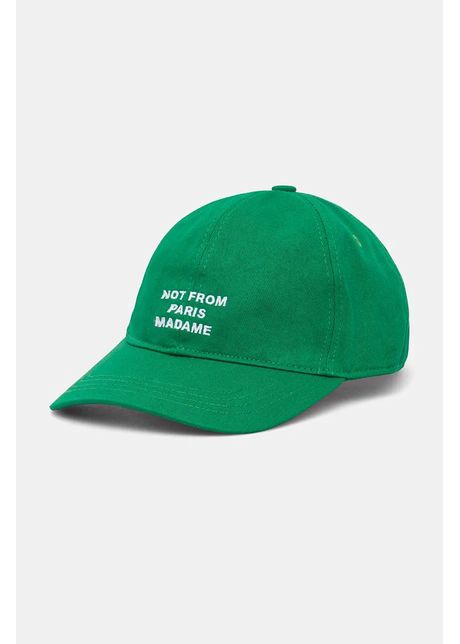 Dr le de monsieur apc de baseball din bumbac la casquette slogan culoarea verde cu imprimeu e cp151 co138 gn