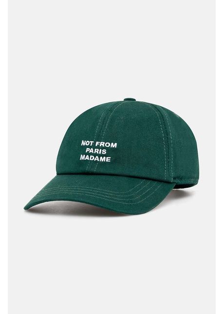 Dr le de monsieur apc de baseball din bumbac la casquette slogan culoarea verde cu imprimeu perm cp151 co138 dgn