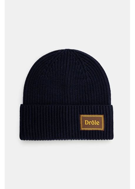 Dr le de monsieur c ciul de l n le bonnet laine culoarea albastru marin de lana din tricot gros e bn104 wo007 ny