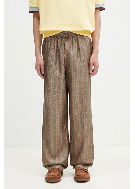 Dr le de monsieur pantaloni de m tase le pantalon rayure fleuries barbati culoarea maro drept g bp184 se008 lpi