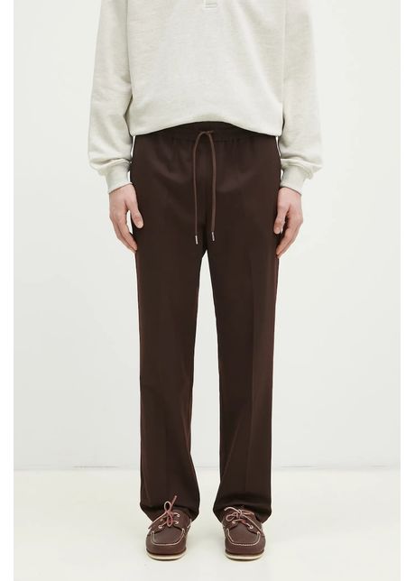 Dr le de monsieur pantaloni din l n le pantalon droit laine b rba i culoarea maro drept f bp152 pl127 dbn
