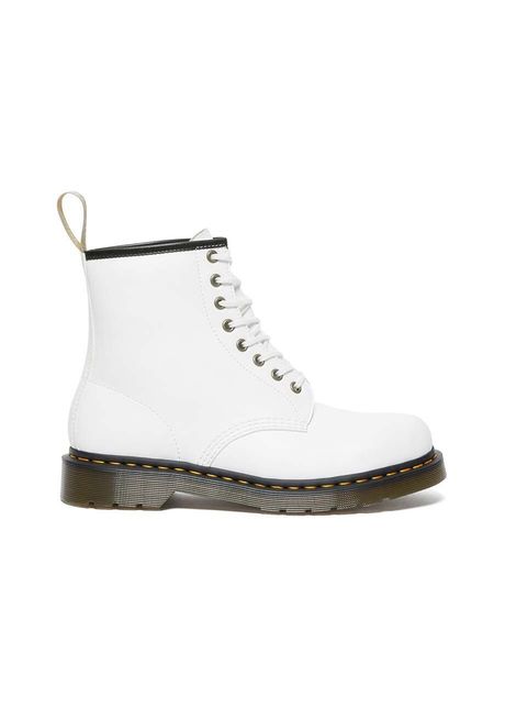 Dr martens botine vegan 1460 femei culoarea alb cu toc plat dm27213113