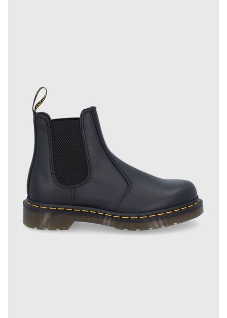 Dr martens ghete chelsea de piele 2976 femei culoarea negru cu toc plat 27100001