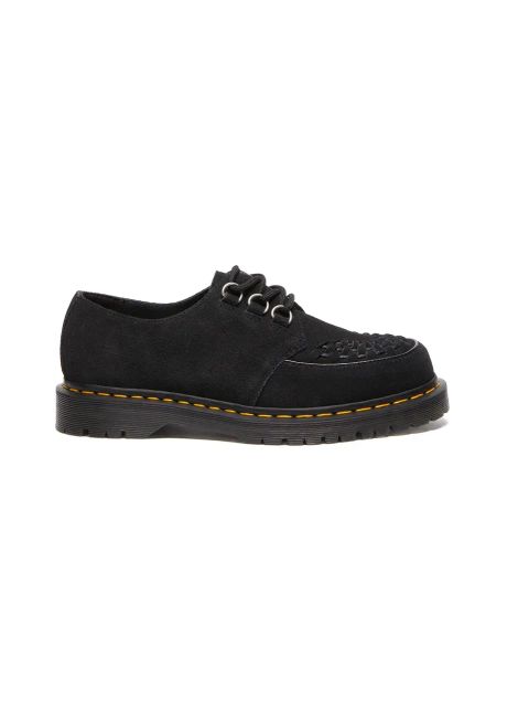 Dr martens pantofi de piele intoarsa ramsey culoarea negru cu toc plat dm40572001