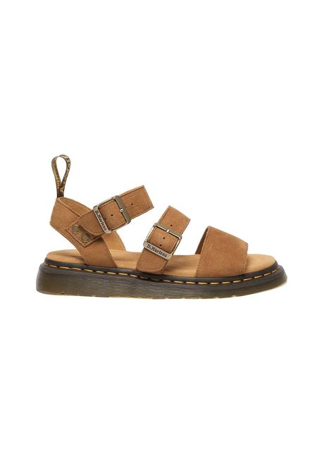 Dr martens sandale din nubuc gryphon culoarea maro dm40625200