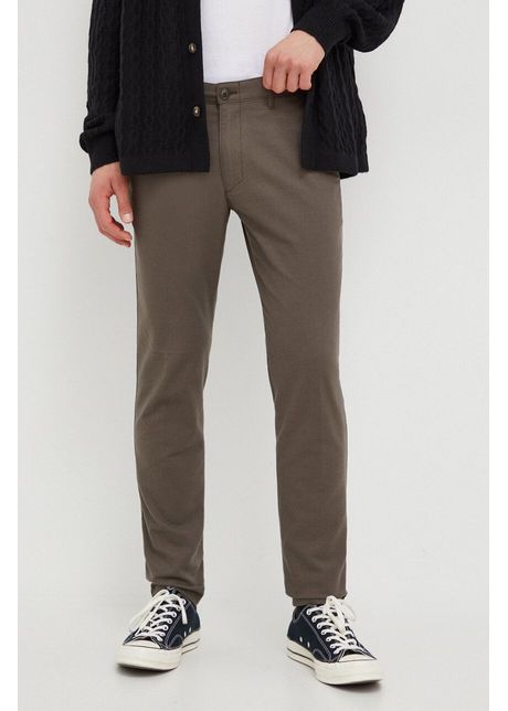 Drykorn pantaloni barbati culoarea verde cu fason chinos