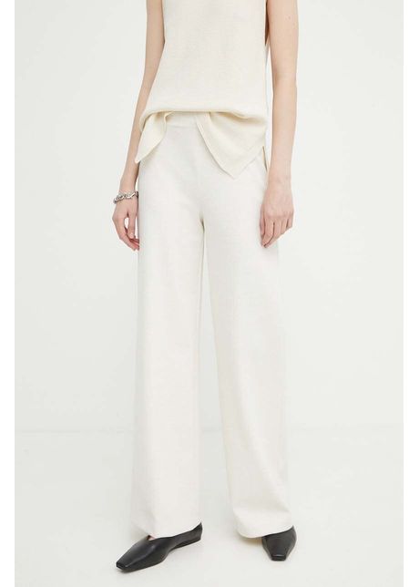 Drykorn pantaloni before femei culoarea bej drept high waist 138334 80693