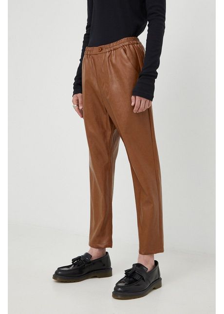 Drykorn pantaloni de lana barbati culoarea maro mulata