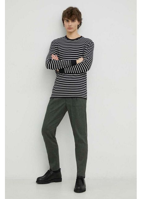 Drykorn pantaloni din in culoarea verde mulata