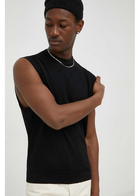 Drykorn vest din bumbac culoarea negru light