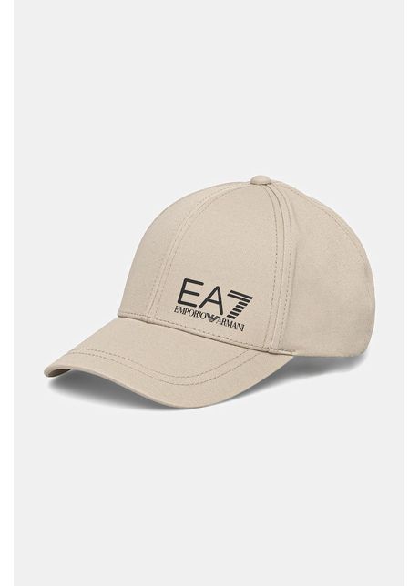 Ea7 emporio armani apc de baseball din bumbac culoarea bej cu imprimeu af11989 7x000005
