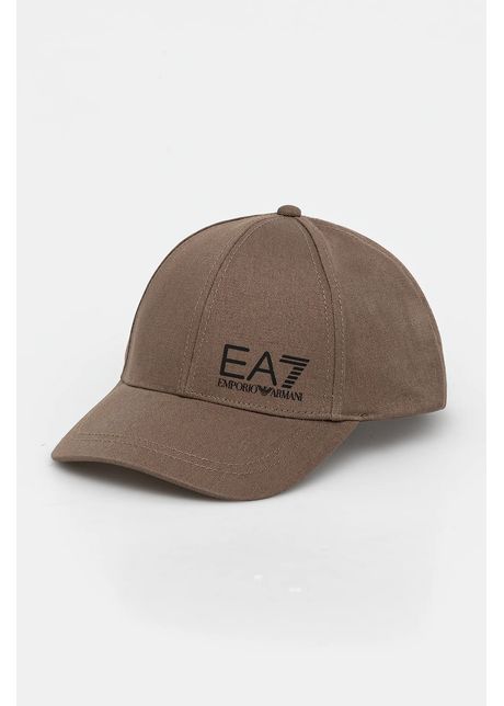 Ea7 emporio armani apc de baseball din bumbac culoarea maro cu imprimeu af11989 7x000005