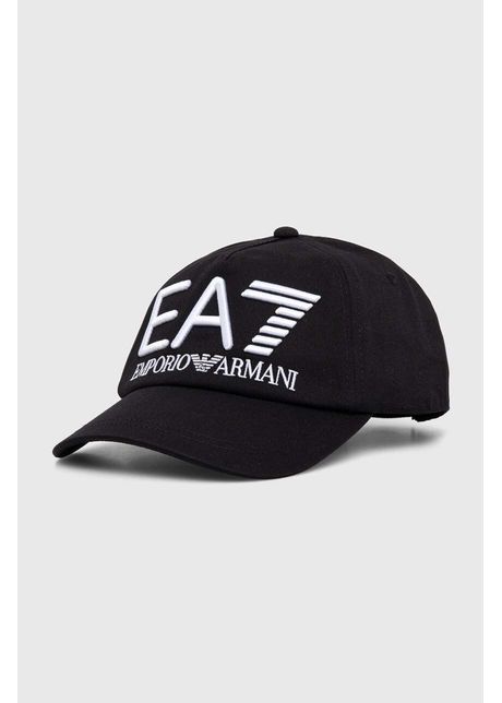 Ea7 emporio armani apc de baseball din bumbac culoarea negru cu imprimeu cc980 245091