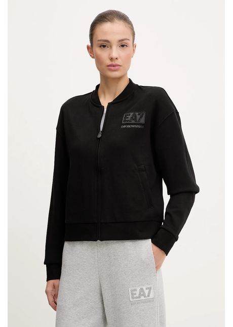 Ea7 emporio armani bluz culoarea negru cu imprimeu af12473 7w000178