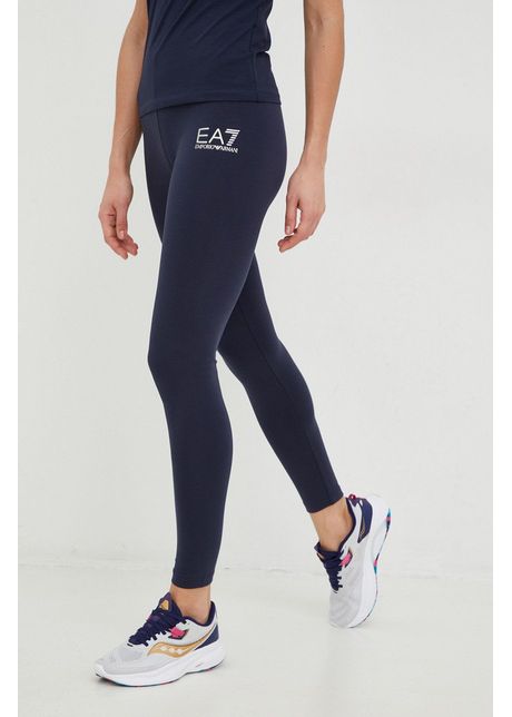 Ea7 emporio armani colanti femei culoarea albastru marin cu imprimeu