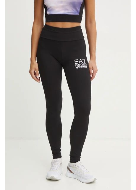 Ea7 emporio armani colanti femei culoarea negru neted tjqfz 6dtp63