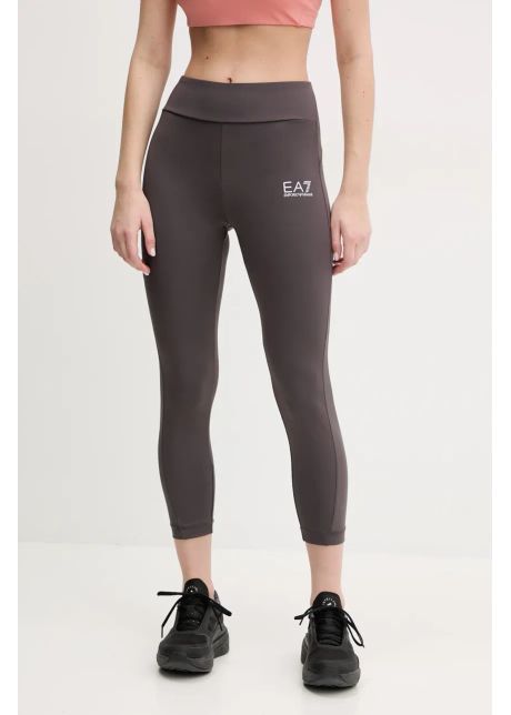 Ea7 emporio armani leggins de antrenament culoarea maro neted af12627 7w000239