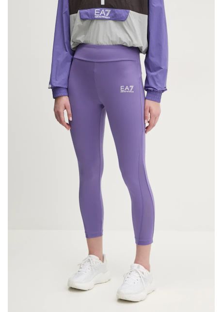 Ea7 emporio armani leggins de antrenament culoarea violet neted af12627 7w000239