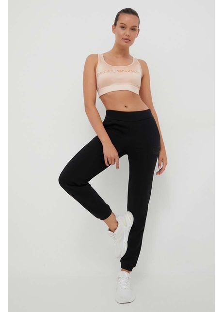 Ea7 emporio armani pantaloni de trening culoarea negru neted