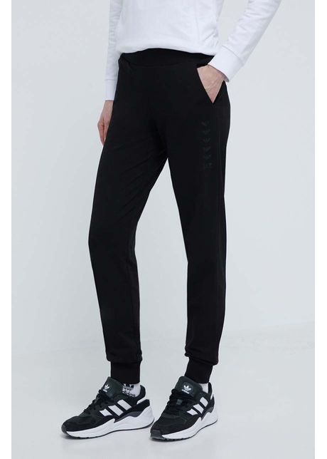 Ea7 emporio armani pantaloni de trening culoarea negru neted