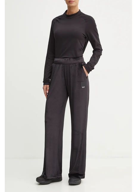 Ea7 emporio armani pantaloni de trening din velur culoarea negru uni tjzdz 6dtp76