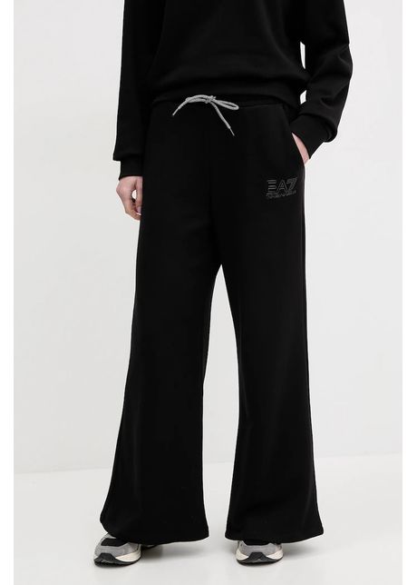 Ea7 emporio armani pantaloni de trening femei culoarea negru cu imprimeu af12473 7w000106
