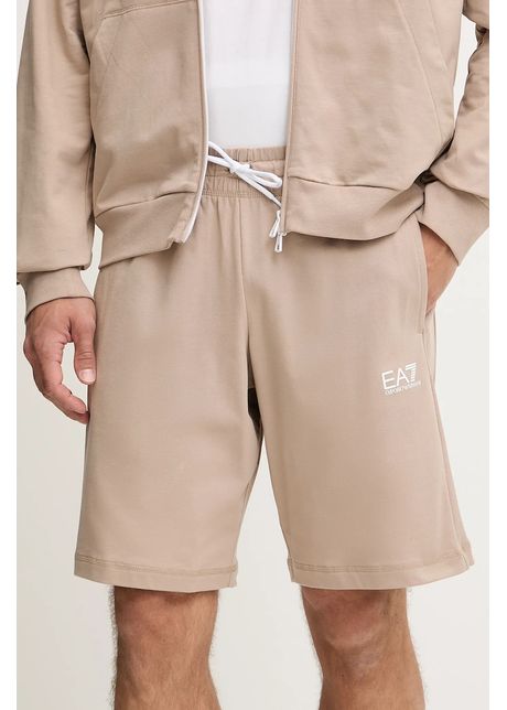 Ea7 emporio armani pantaloni scur i din bumbac culoarea bej af12681 7m000204