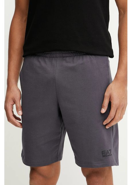 Ea7 emporio armani pantaloni scurti din bumbac barbati culoarea gri pjvrz 8nps65