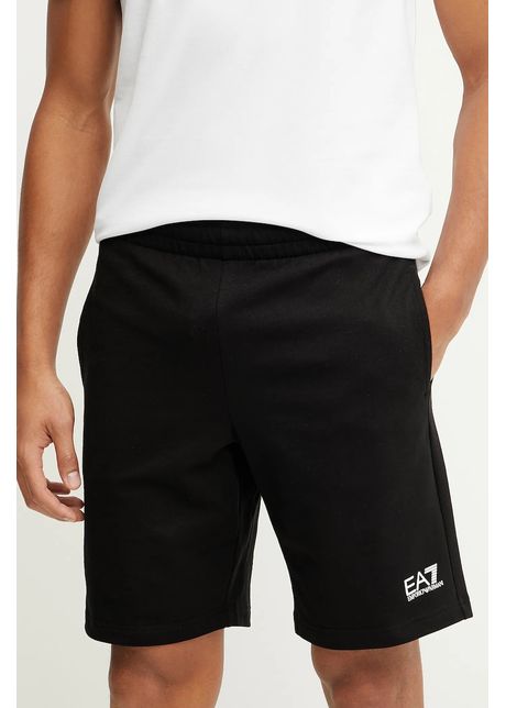 Ea7 emporio armani pantaloni scurti din bumbac barbati culoarea negru pjvrz 8nps65