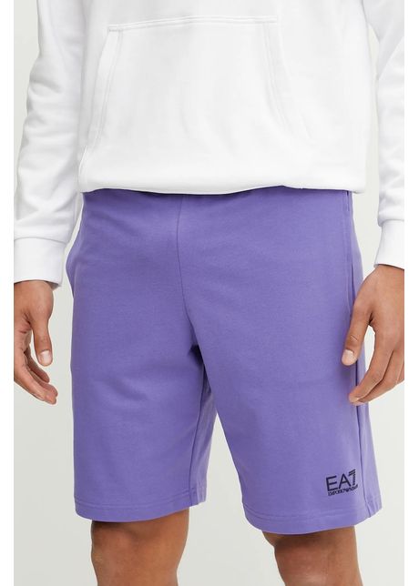 Ea7 emporio armani pantaloni scurti din bumbac barbati culoarea violet pjvrz 8nps65