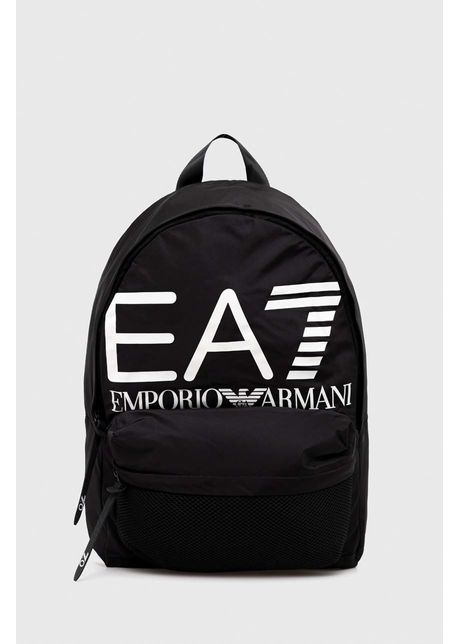 Ea7 emporio armani rucsac culoarea negru mare cu imprimeu
