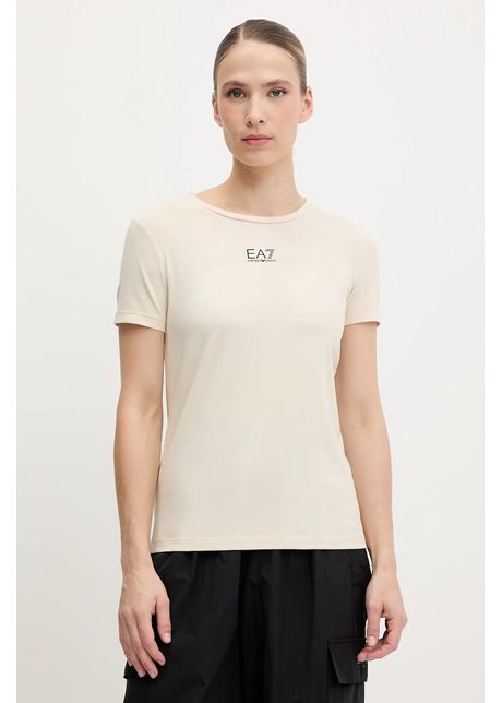 Ea7 emporio armani tricou culoarea bej af12115 7w000072
