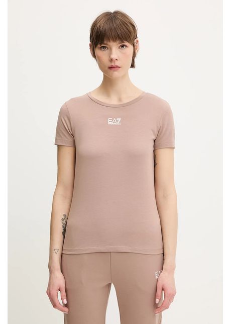 Ea7 emporio armani tricou culoarea maro af12115 7w000072