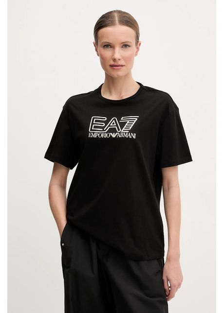Ea7 emporio armani tricou din bumbac femei culoarea negru af12503 7w000098