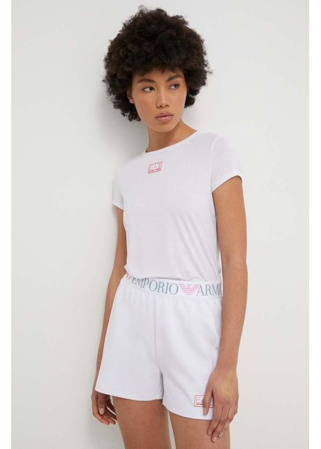 Ea7 emporio armani tricou femei culoarea alb