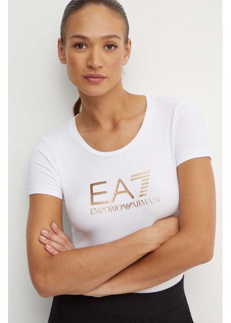 Ea7 emporio armani tricou femei culoarea alb tjfkz 8ntt66