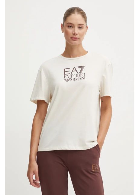 Ea7 emporio armani tricou femei culoarea bej tjvlz 6dtt10