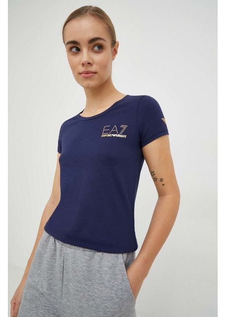 Ea7 emporio armani tricou femei culoarea negru
