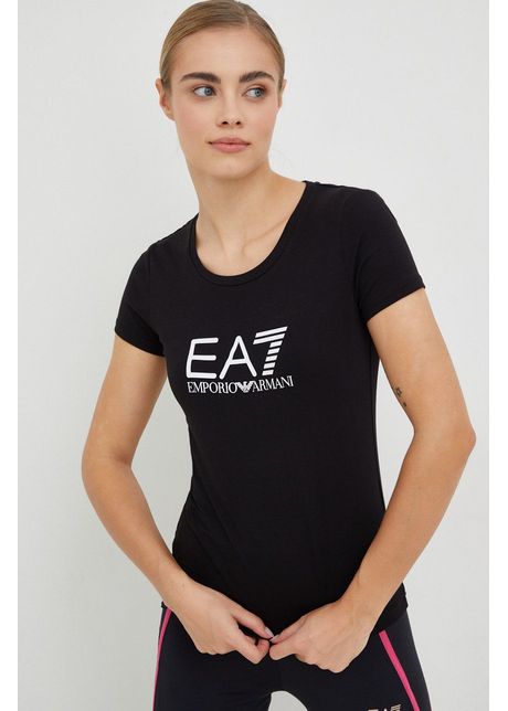 Ea7 emporio armani tricou femei culoarea negru