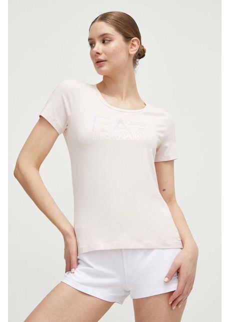 Ea7 emporio armani tricou femei culoarea roz