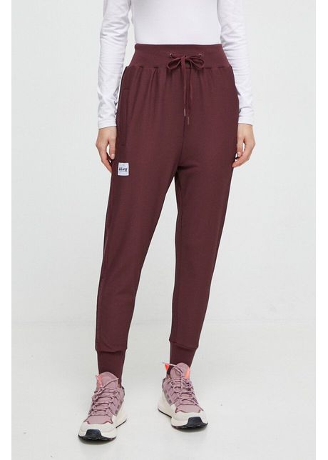 Eivy pantaloni de trening culoarea bordo neted