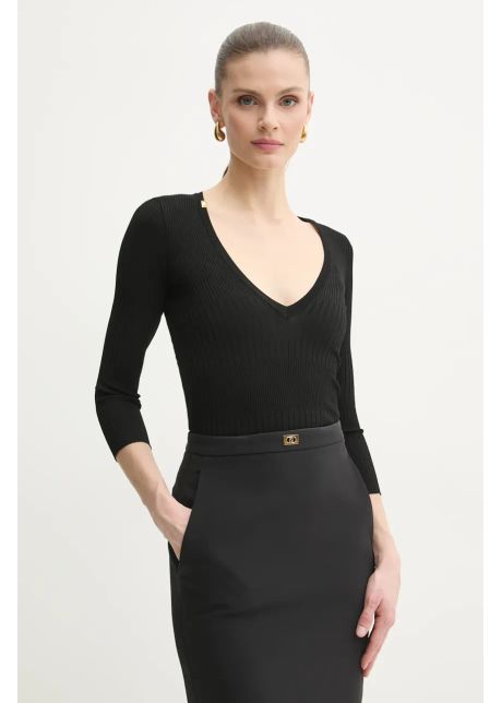 Elisabetta franchi pulover femei culoarea negru light mk98t51e2
