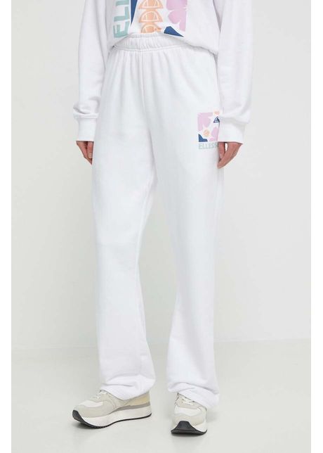 Ellesse pantaloni de trening sylvana jog pant culoarea alb cu imprimeu sgv20248