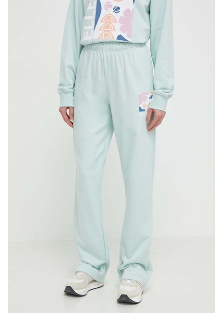 Ellesse pantaloni de trening sylvana jog pant culoarea turcoaz cu imprimeu sgv20248