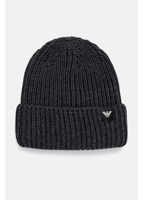 Emporio armani caciula de lana culoarea gri de lana din tricot gros 627449 4f565