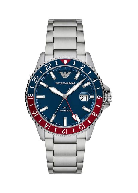 Emporio armani ceas diver gmt barbati culoarea argintiu ar11590