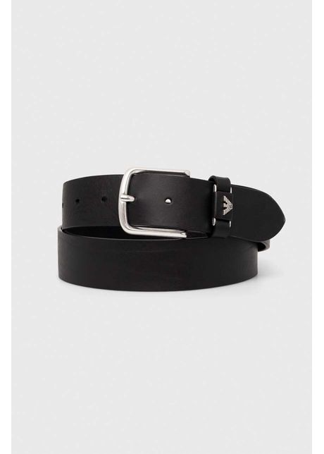 Emporio armani curea de piele barbati culoarea negru