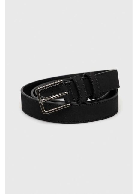 Emporio armani curea de piele barbati culoarea negru