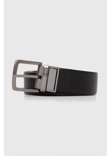 Emporio armani curea de piele cu doua fete barbati culoarea negru y4s074 ykl2j